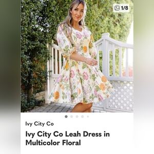 Floral Dress with Puff Sleeves